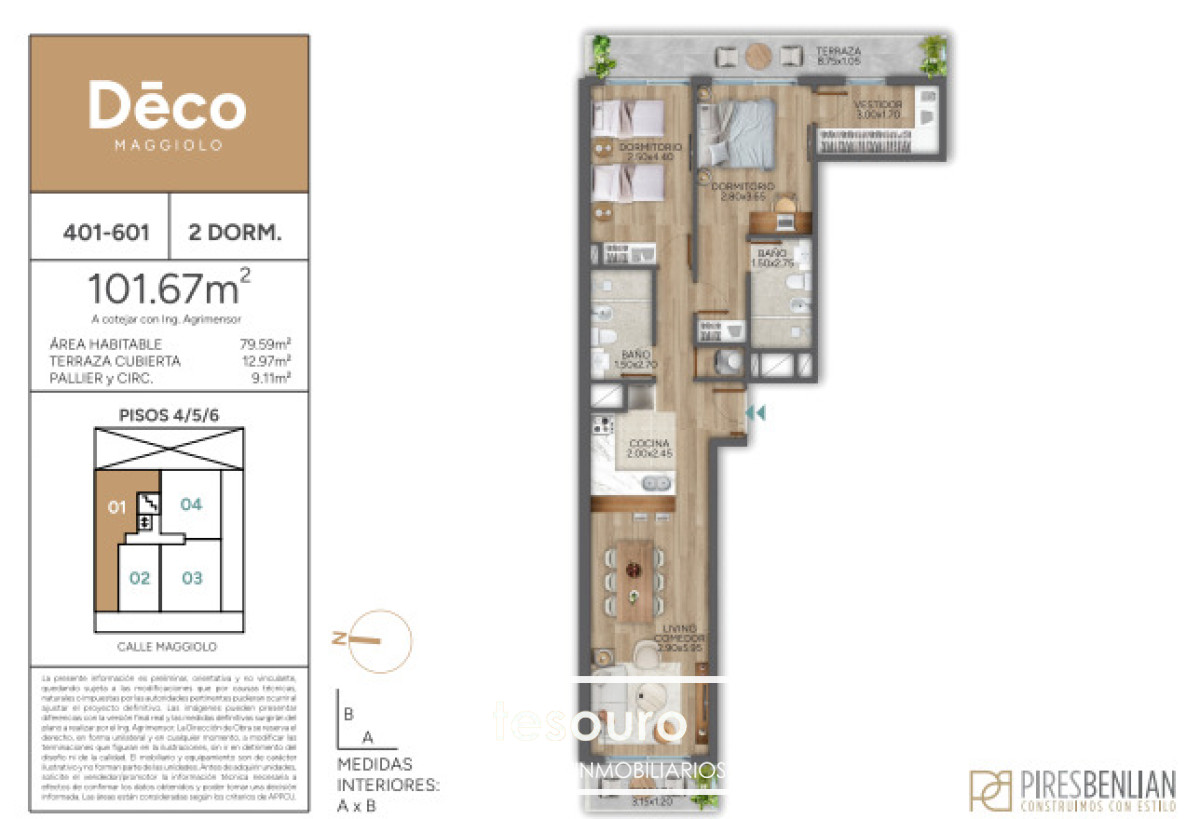 Apartamento ID.5324 - VENTA APARTAMENTO 2 DORMITORIOS - PARQUE RODO