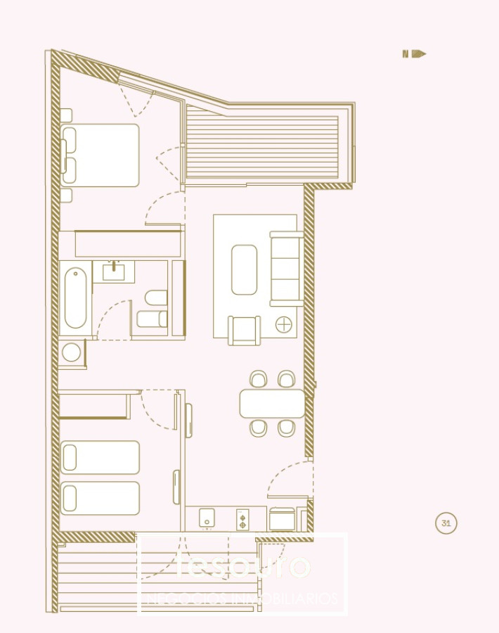 Apartamento ID.3089 - VENTA CON RENTA APARTAMENTO 2 DORMITORIOS - BARRIO SUR