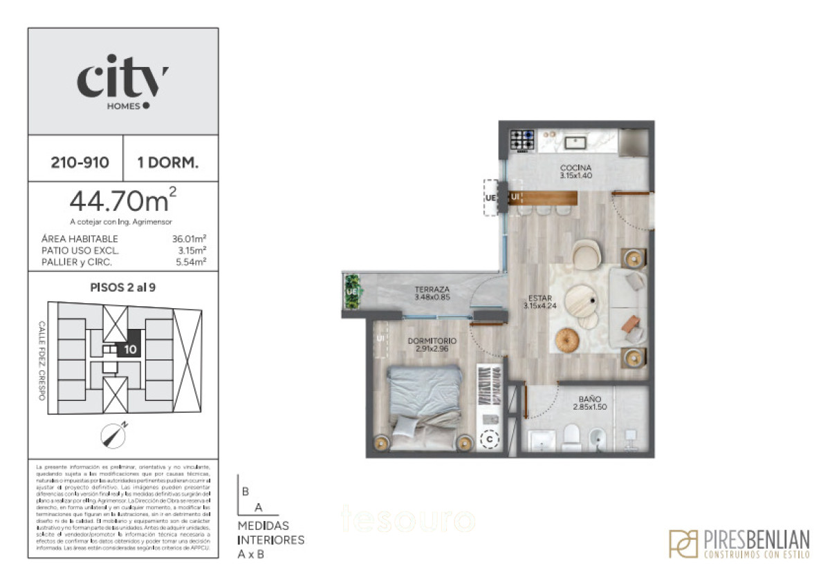 Apartamento ID.5612 - VENTA APARTAMENTO 1 DORMITORIO - CORDÓN