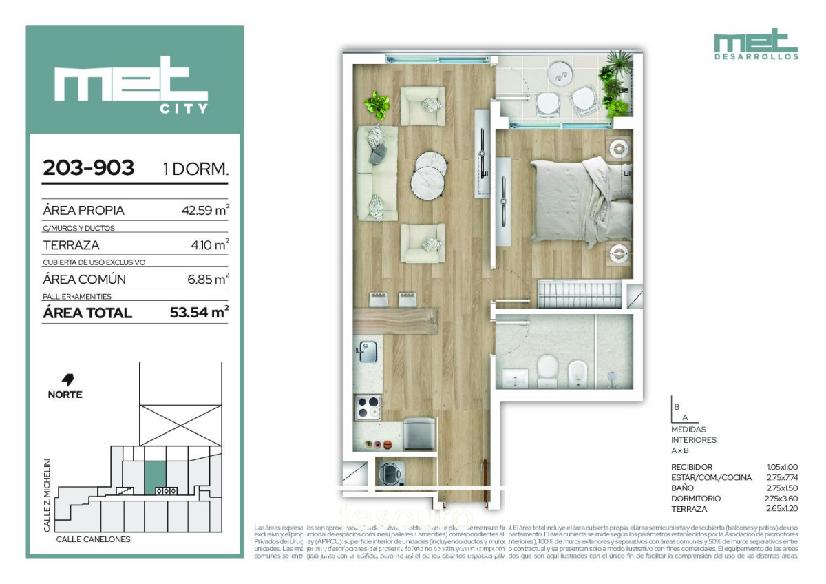 Apartamento ID.5519 - VENTA APARTAMENTO 1 DORMITORIO - CENTRO
