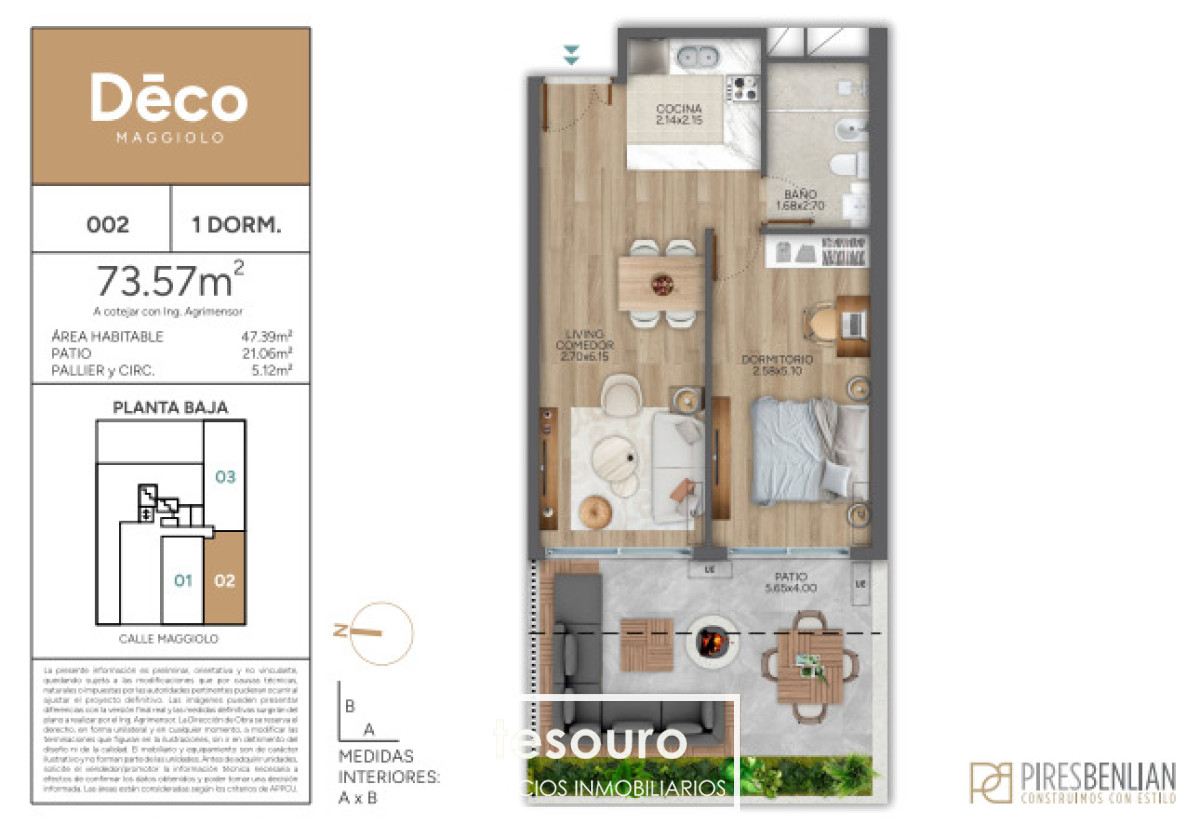 Apartamento ID.5310 - VENTA APARTAMENTO 1 DORMITORIO - PARQUE RODO