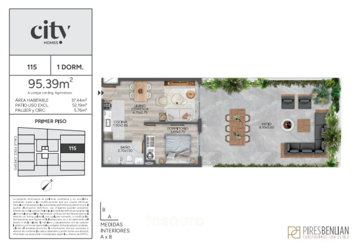 Apartamento ID.5533 - VENTA APARTAMENTO 1 DORMITORIO - CORDÓN