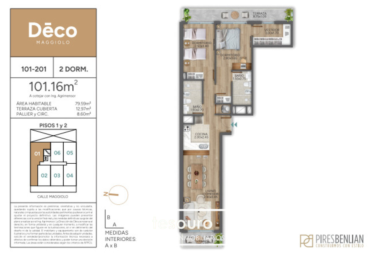 Apartamento ID.5312 - VENTA APARTAMENTO 2 DORMITORIOS - PARQUE RODO