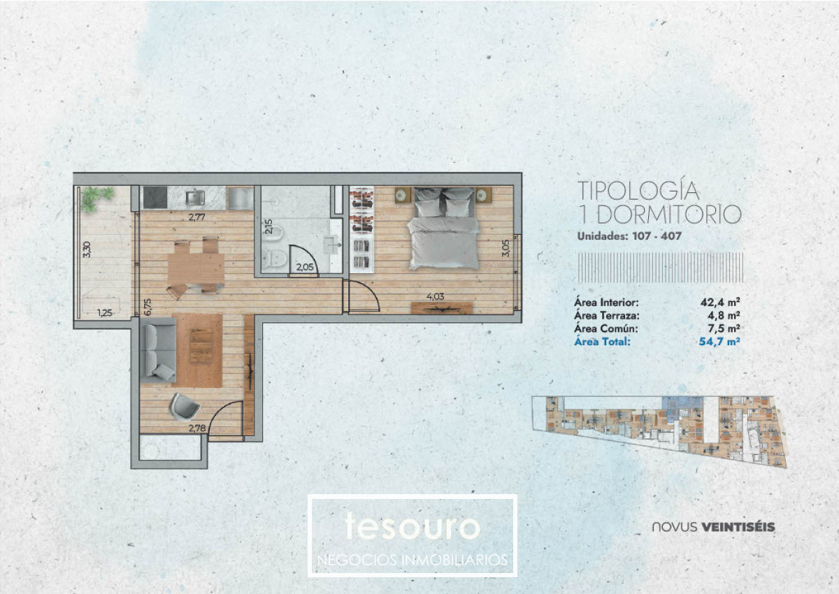 Apartamento ID.4931 - VENTA APARTAMENTO 1 DORMITORIO - POCITOS