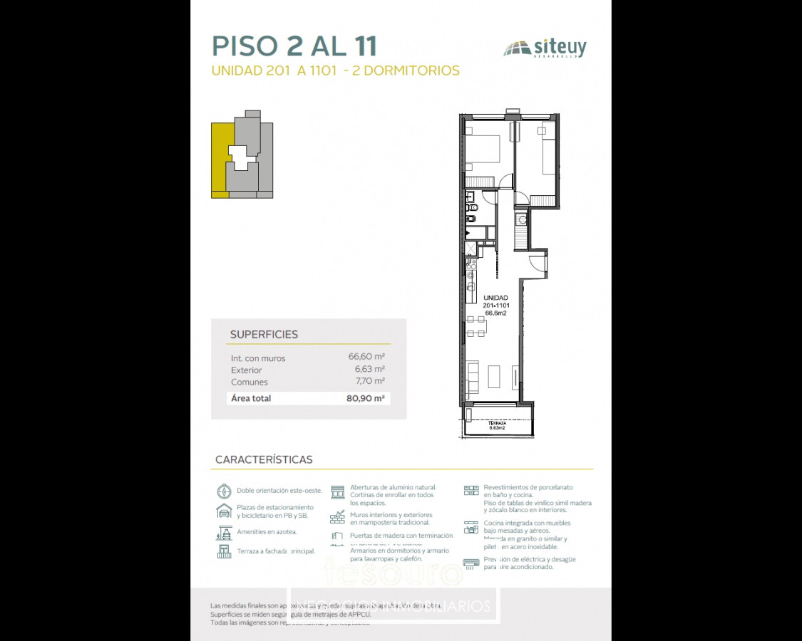 Apartamento ID.3839 - VENTA APARTAMENTO 2 DORMITORIOS - LA BLANQUEADA