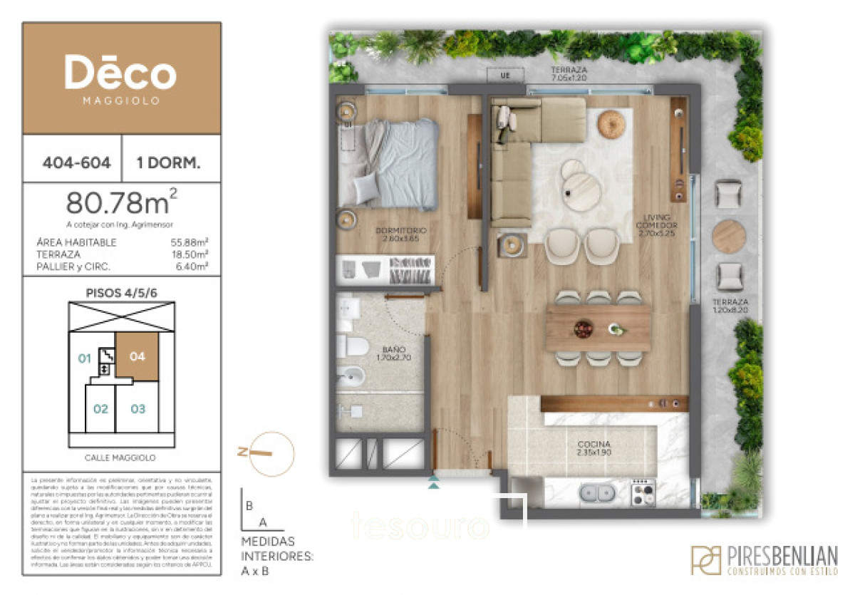 Apartamento ID.5326 - VENTA APARTAMENTO 1 DORMITORIO - PARQUE RODO