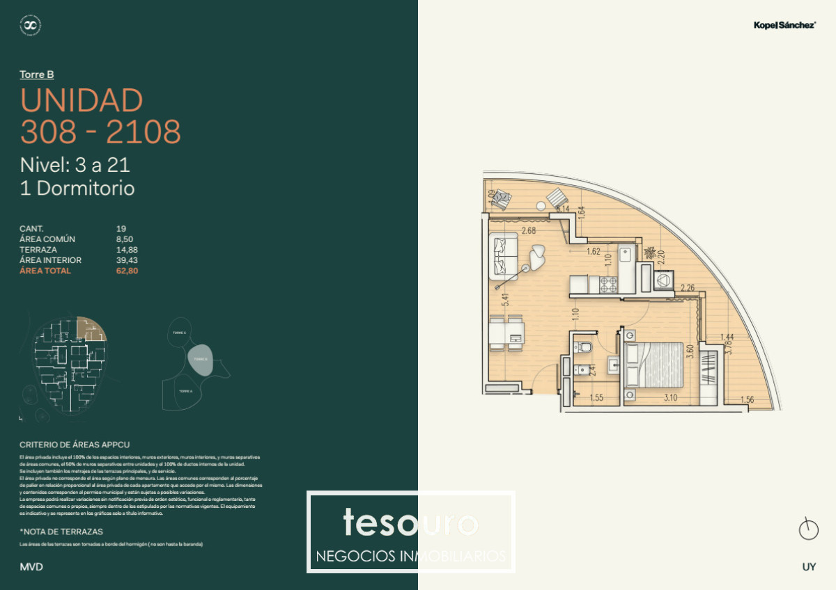 Apartamento ID.5689 - VENTA APARTAMENTO DE 1 DORMITORIO EN BUCEO