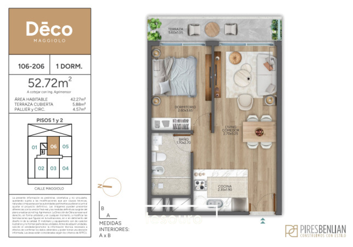Apartamento ID.5314 - VENTA APARTAMENTO 1 DORMITORIO - PARQUE RODO