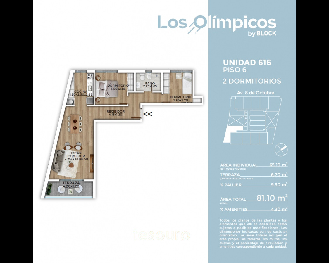 Apartamento ID.3788 - VENTA APARTAMENTO 2 DORMITORIOS - LA BLANQUEADA