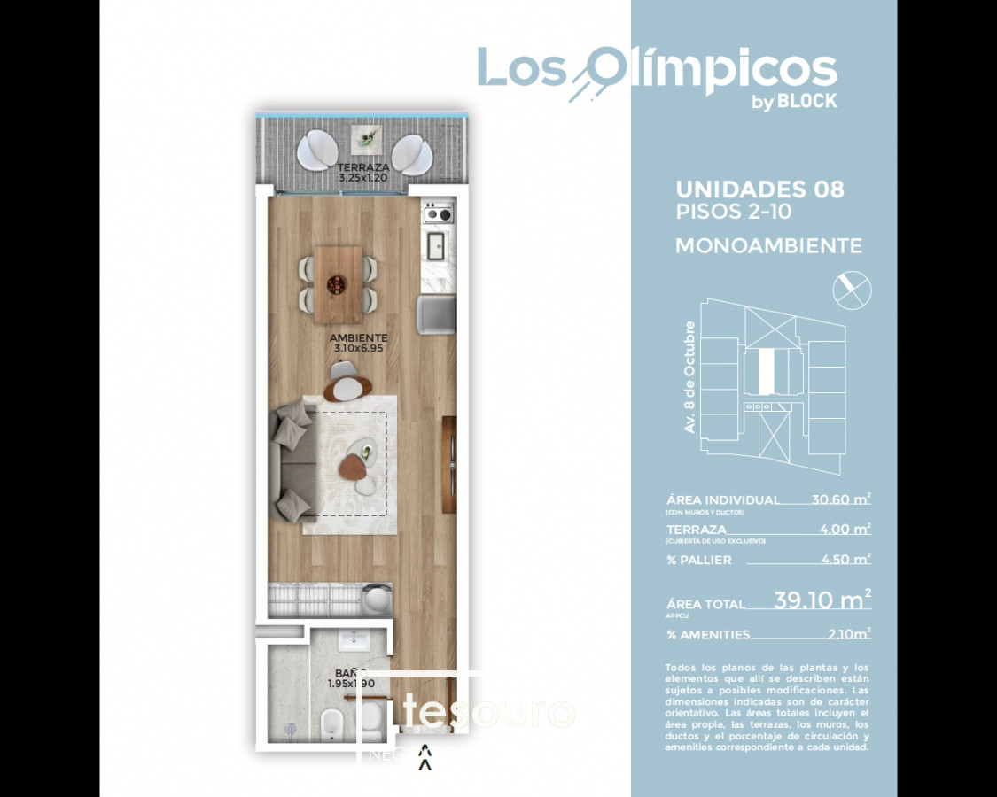 Apartamento ID.3793 - VENTA MONOAMBIENTE - LA BLANQUEADA