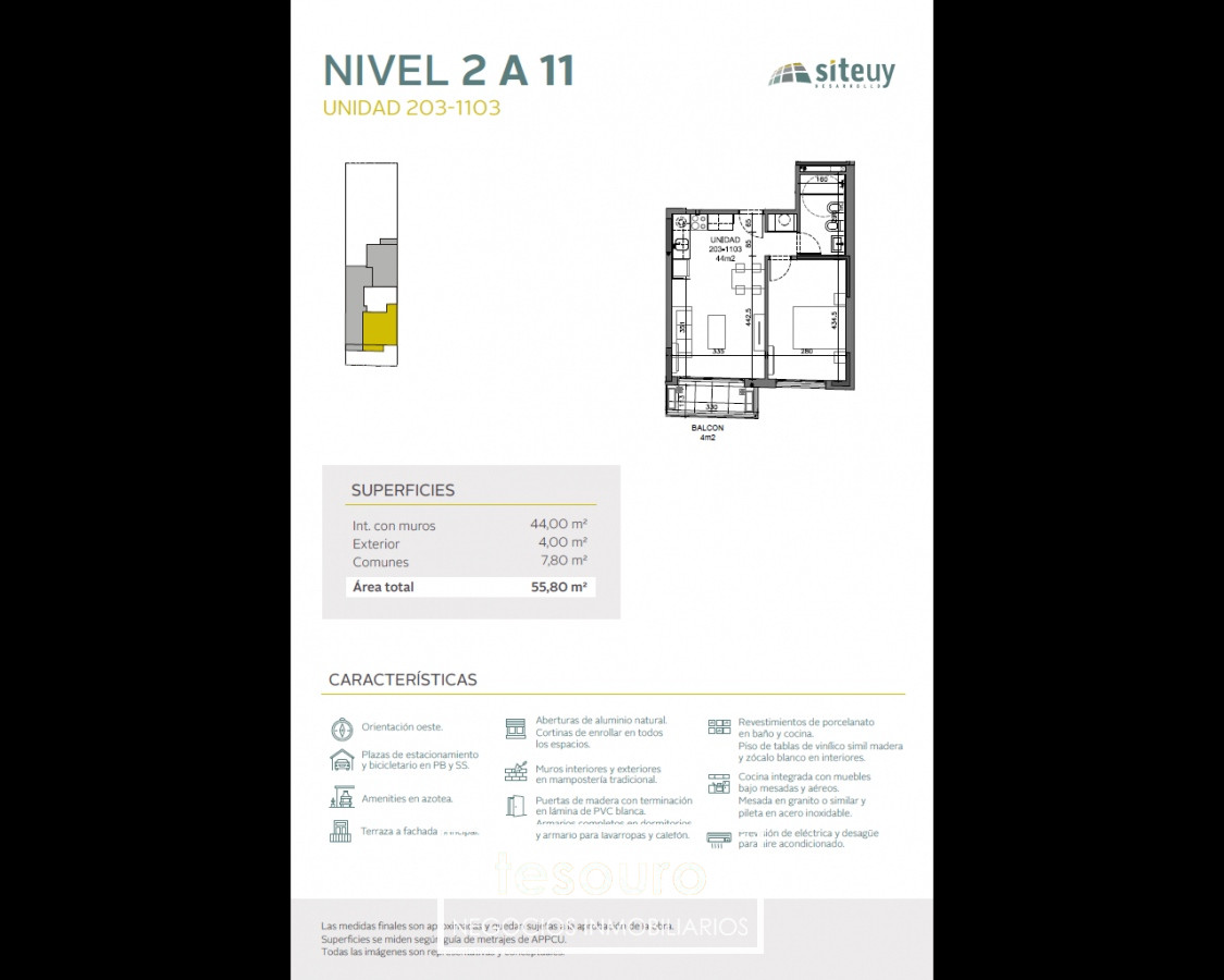 Apartamento ID.3724 - VENTA APARTAMENTO 1 DORMITORIO - LA BLANQUEADA