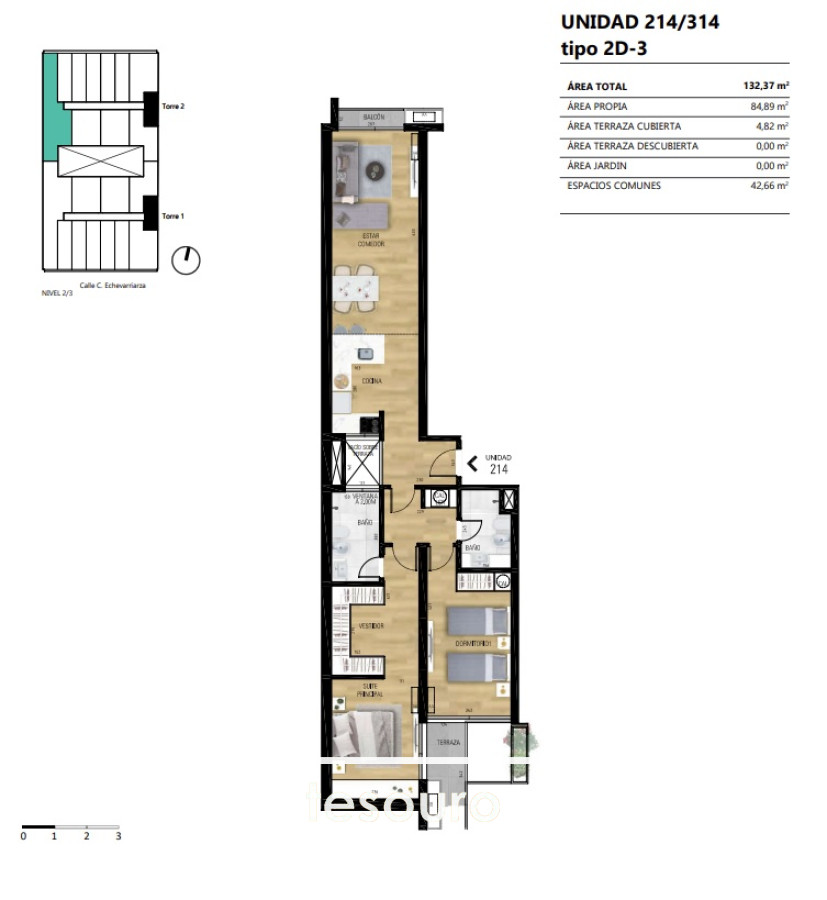 Apartamento ID.3032 - VENTA APARTAMENTO 2 DORMITORIOS - POCITOS