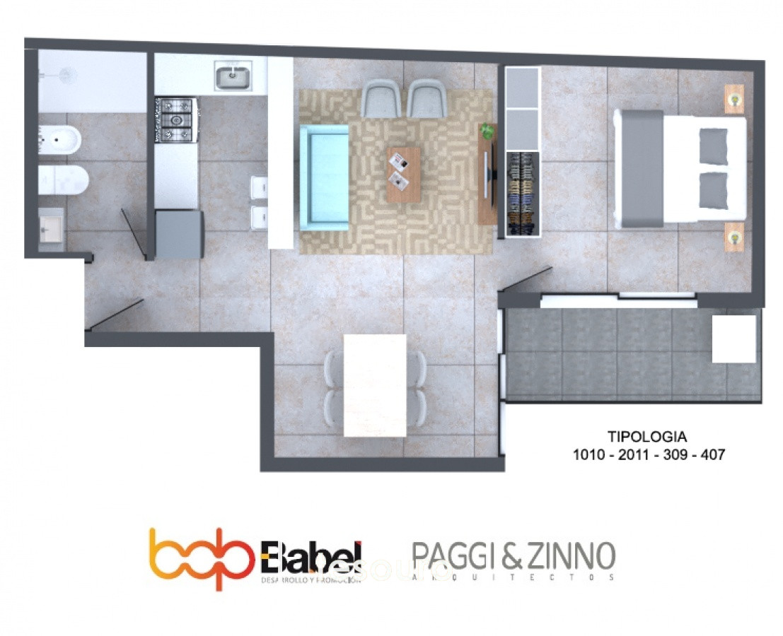 Apartamento ID.3378 - VENTA APARTAMENTO 1 DORMITORIO - PUNTA CARRETAS