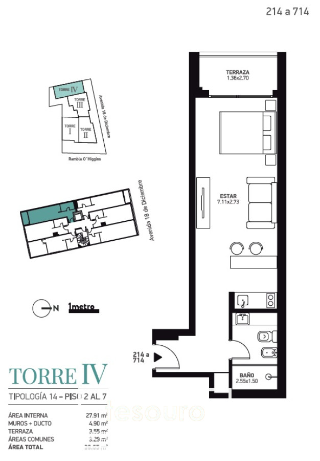 Apartamento ID.3430 - MONOAMBIENTE EN VENTA - MALVIN