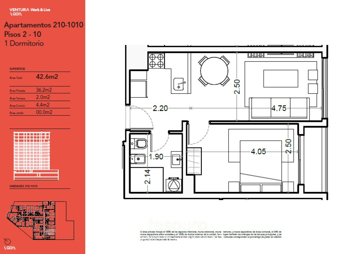 Apartamento ID.3553 - VENTA APARTAMENTO 1 DORMITORIO - CORDÓN