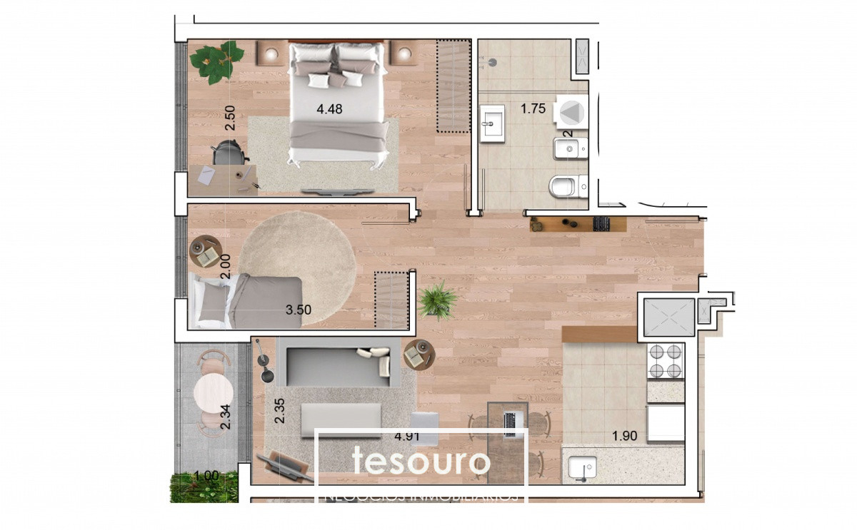 Apartamento ID.3581 - VENTA APARTAMENTO 2 DORMITORIOS - TRES CRUCES