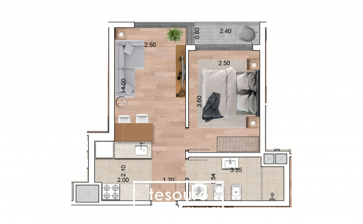 Apartamento ID.3595 - VENTA APARTAMENTO 1 DORMITORIO - TRES CRUCES
