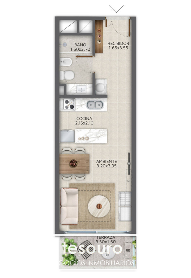 Apartamento ID.3939 - VENTA MONOAMBIENTE - POCITOS