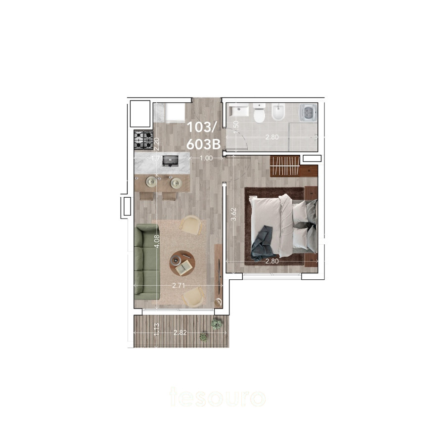 Apartamento ID.4018 - VENTA APARTAMENTO 1 DORMITORIO - LA BLANQUEADA