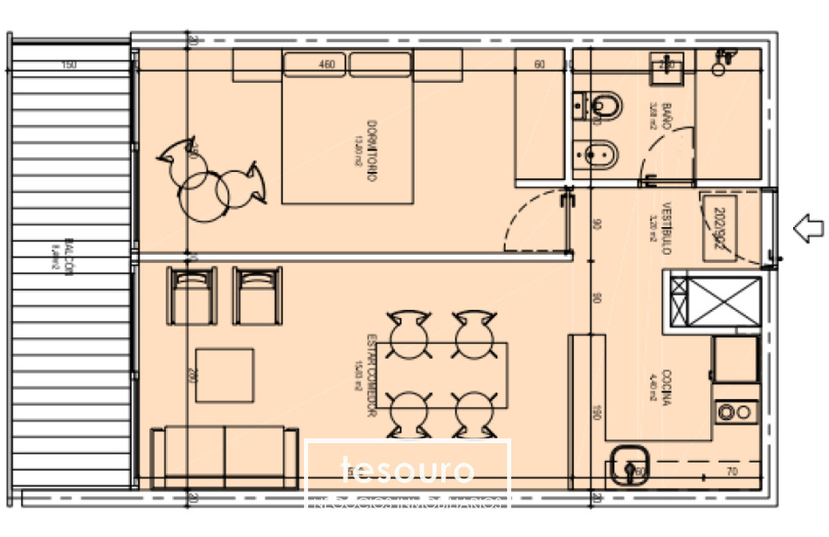 Apartamento ID.4612 - VENTA APARTAMENTO DE 1 DORMITORIO EN POCITOS PRÓXIMO A LA FACULTAD DE ARQUITECTURA 