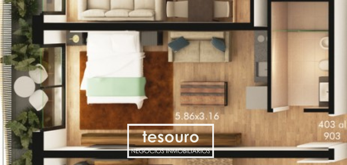 Apartamento ID.4349 - VENTA MONOAMBIENTE - POCITOS NUEVO