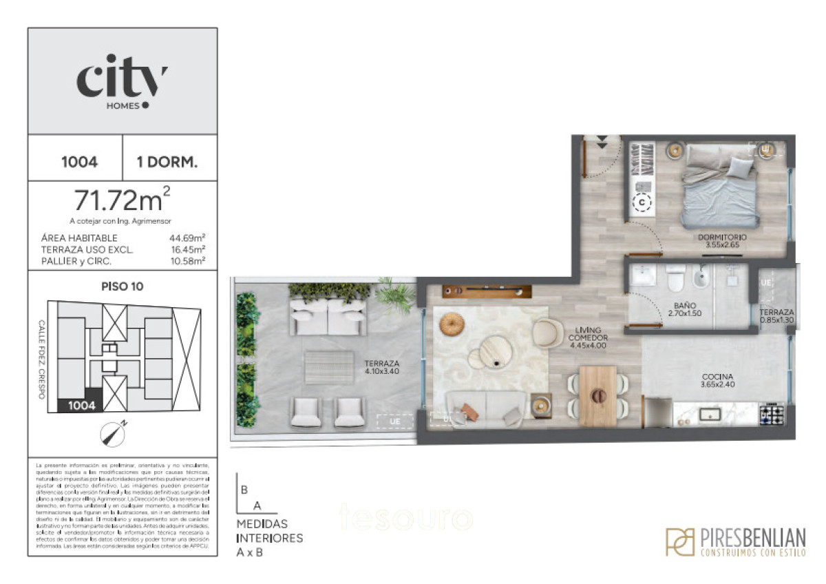 Apartamento ID.5665 - VENTA APARTAMENTO 1 DORMITORIO - CORDÓN