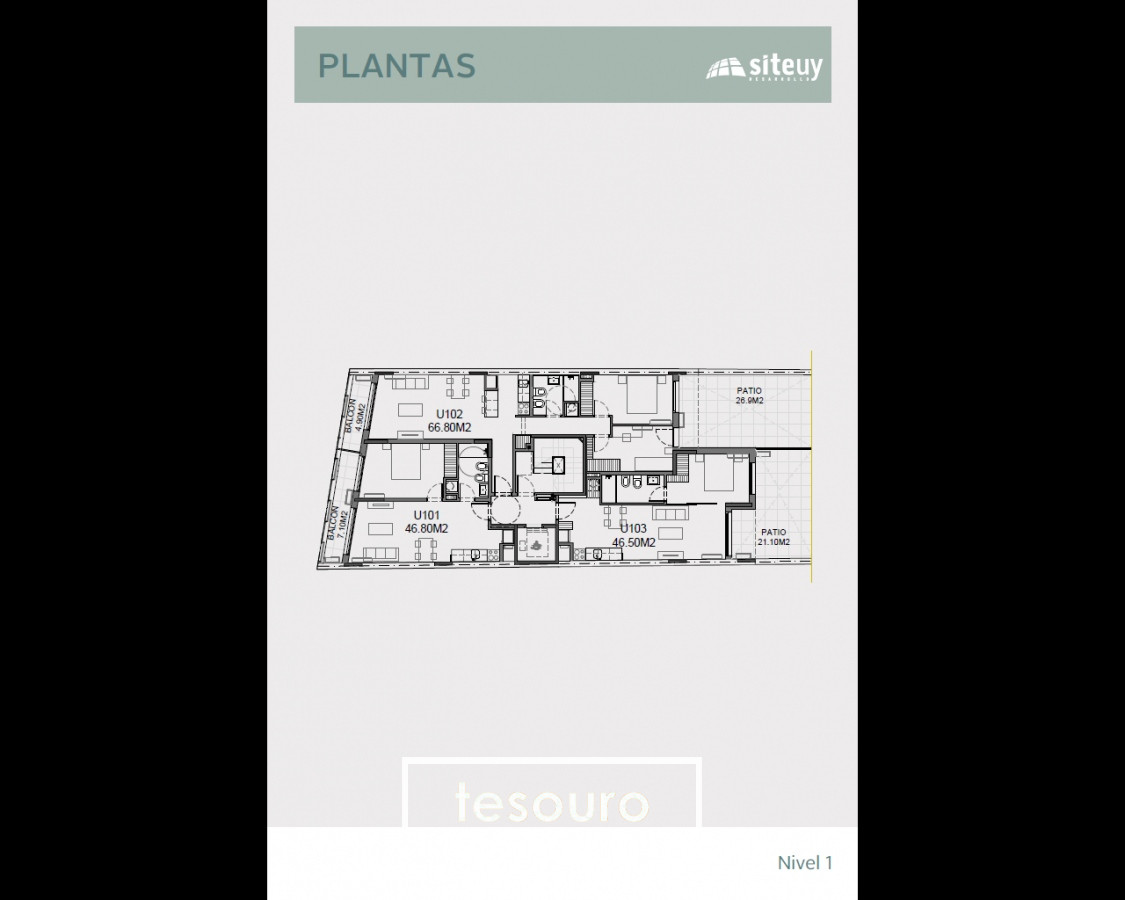Apartamento ID.3869 - VENTA APARTAMENTO 2 DORMITORIOS - CORDÓN