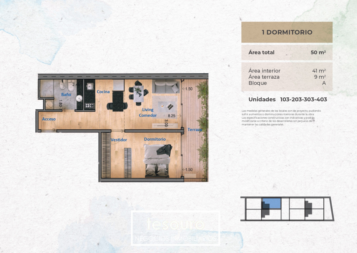 Apartamento ID.5105 - VENTA APARTAMENTO 1 DORMITORIO - PUNTA CARRETAS