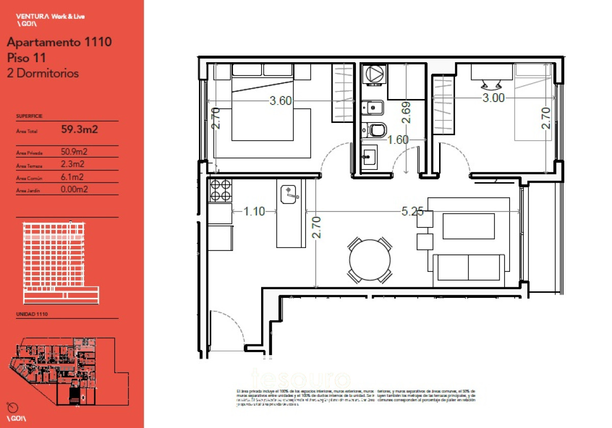 Apartamento ID.3228 - VENTA APARTAMENTO 2 DORMITORIOS - CORDÓN