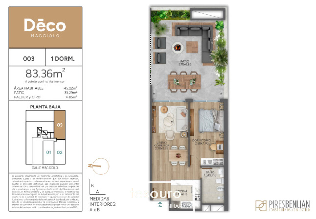Apartamento ID.5311 - VENTA APARTAMENTO 1 DORMITORIO - PARQUE RODO
