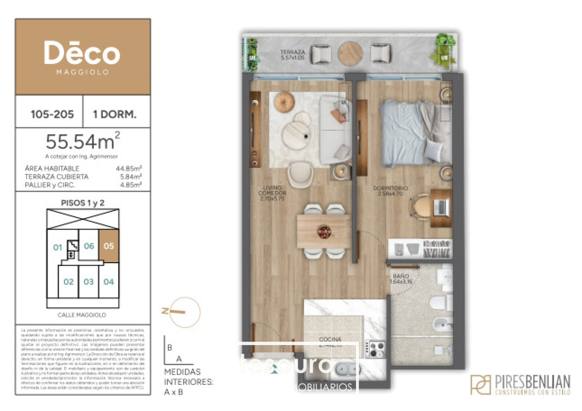 Apartamento ID.5316 - VENTA APARTAMENTO 1 DORMITORIO - PARQUE RODO