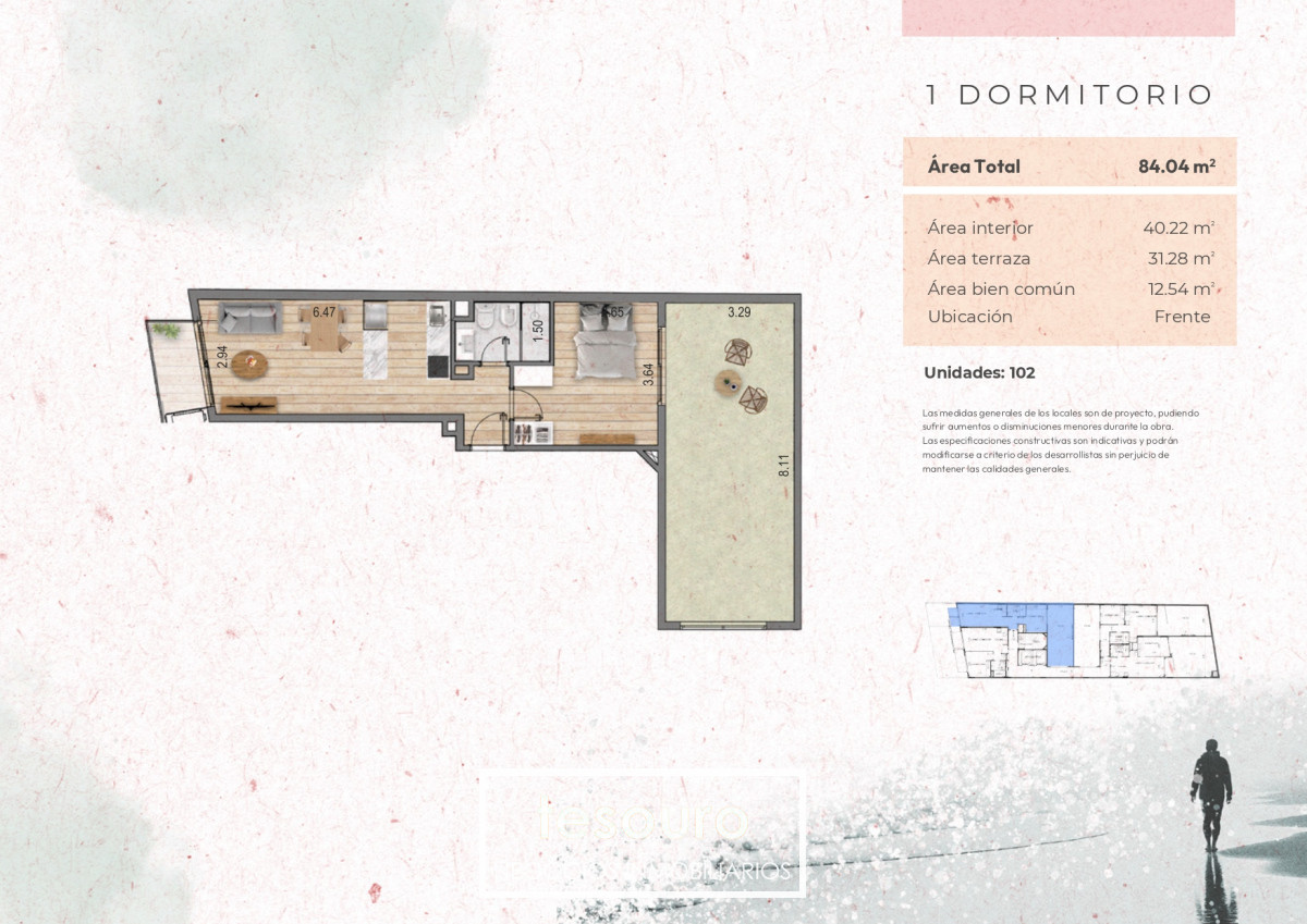 Apartamento ID.4966 - VENTA APARTAMENTO 1 DORMITORIO - POCITOS NUEVO