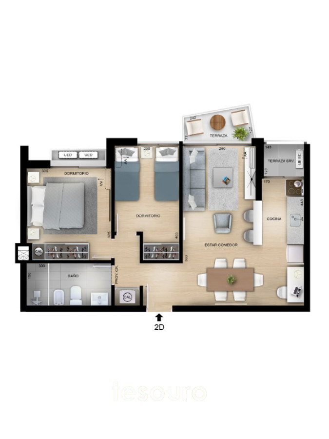 Apartamento ID.3027 - VENTA APARTAMENTO 2 DORMITORIOS - CENTRO