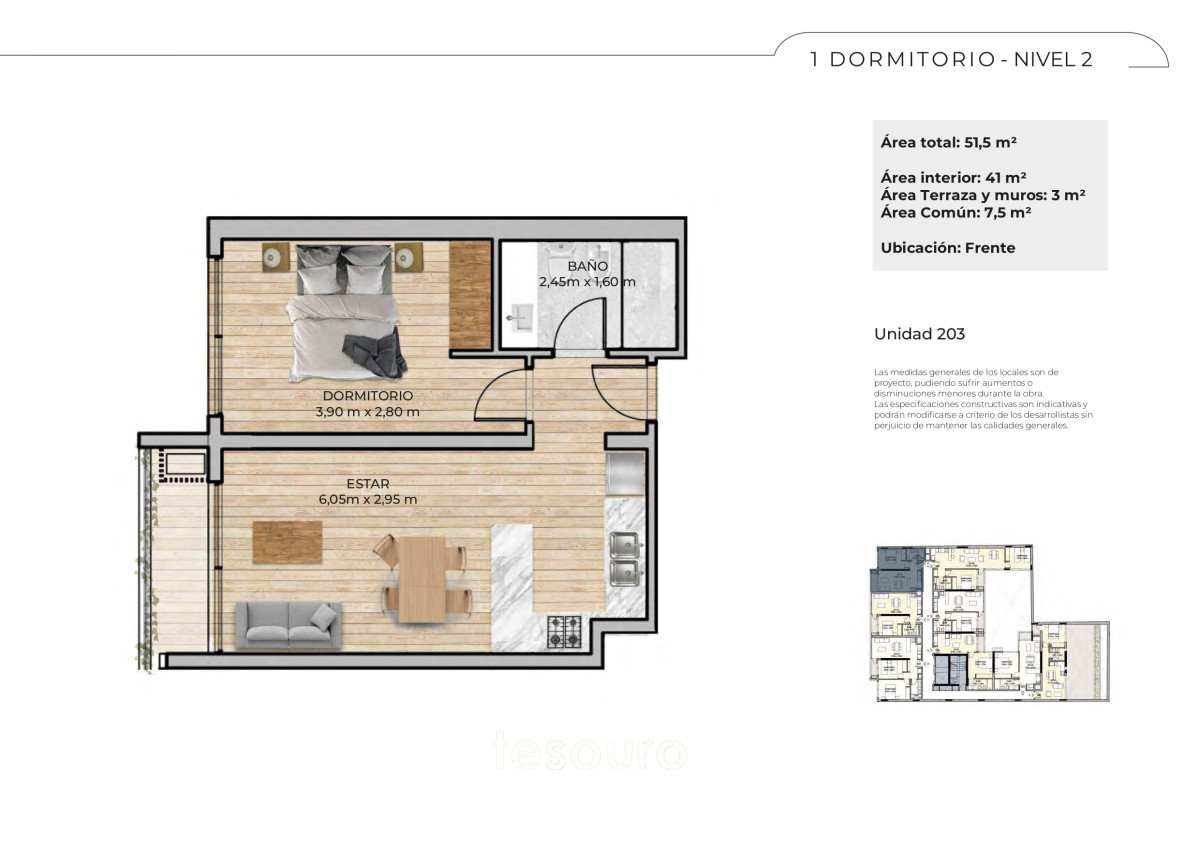 Apartamento ID.4905 - VENTA APARTAMENTO 1 DORMITORIO - CENTRO