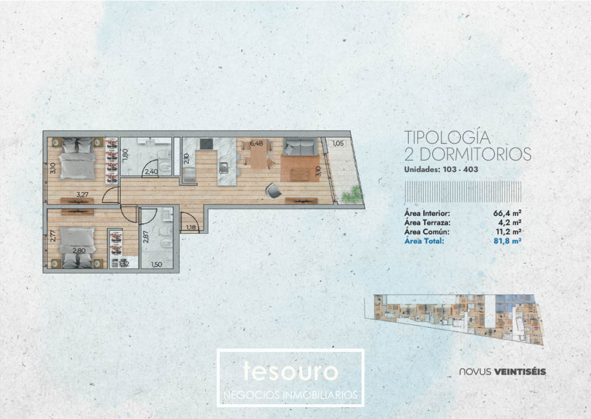 Apartamento ID.4927 - VENTA APARTAMENTO 2 DORMITORIOS - POCITOS