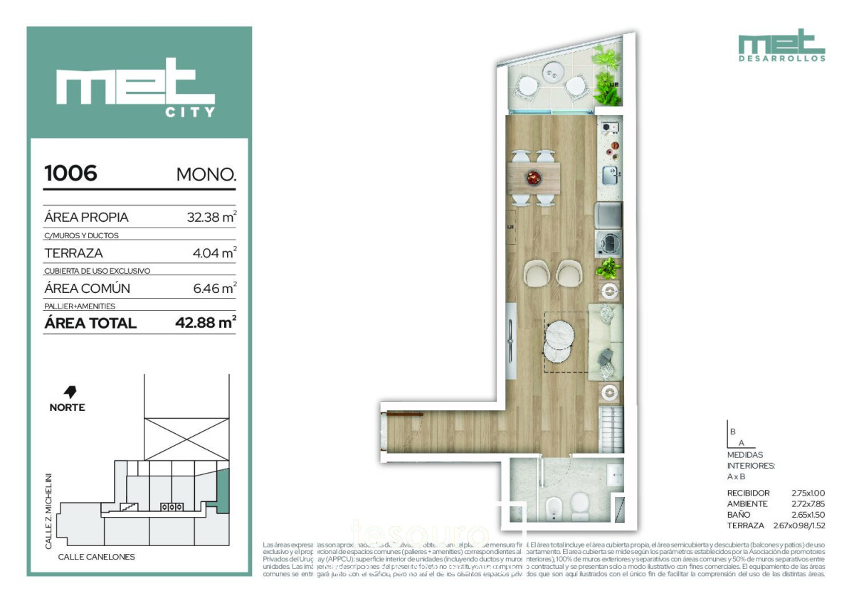 Apartamento ID.4306 - VENTA MONOAMBIENTE - CENTRO