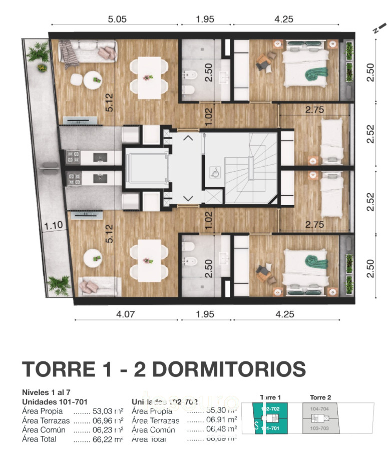 Apartamento ID.2939 - VENTA APARTAMENTO 2 DORMITORIOS - LA BLANQUEADA