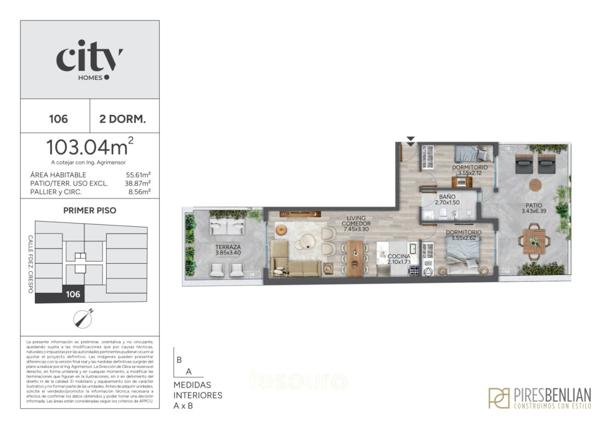 Apartamento ID.5271 - VENTA APARTAMENTO 2 DORMITORIOS - CORDÓN