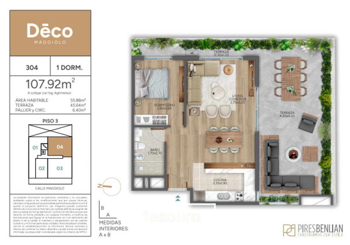 Apartamento ID.5319 - VENTA APARTAMENTO 1 DORMITORIO - PARQUE RODO