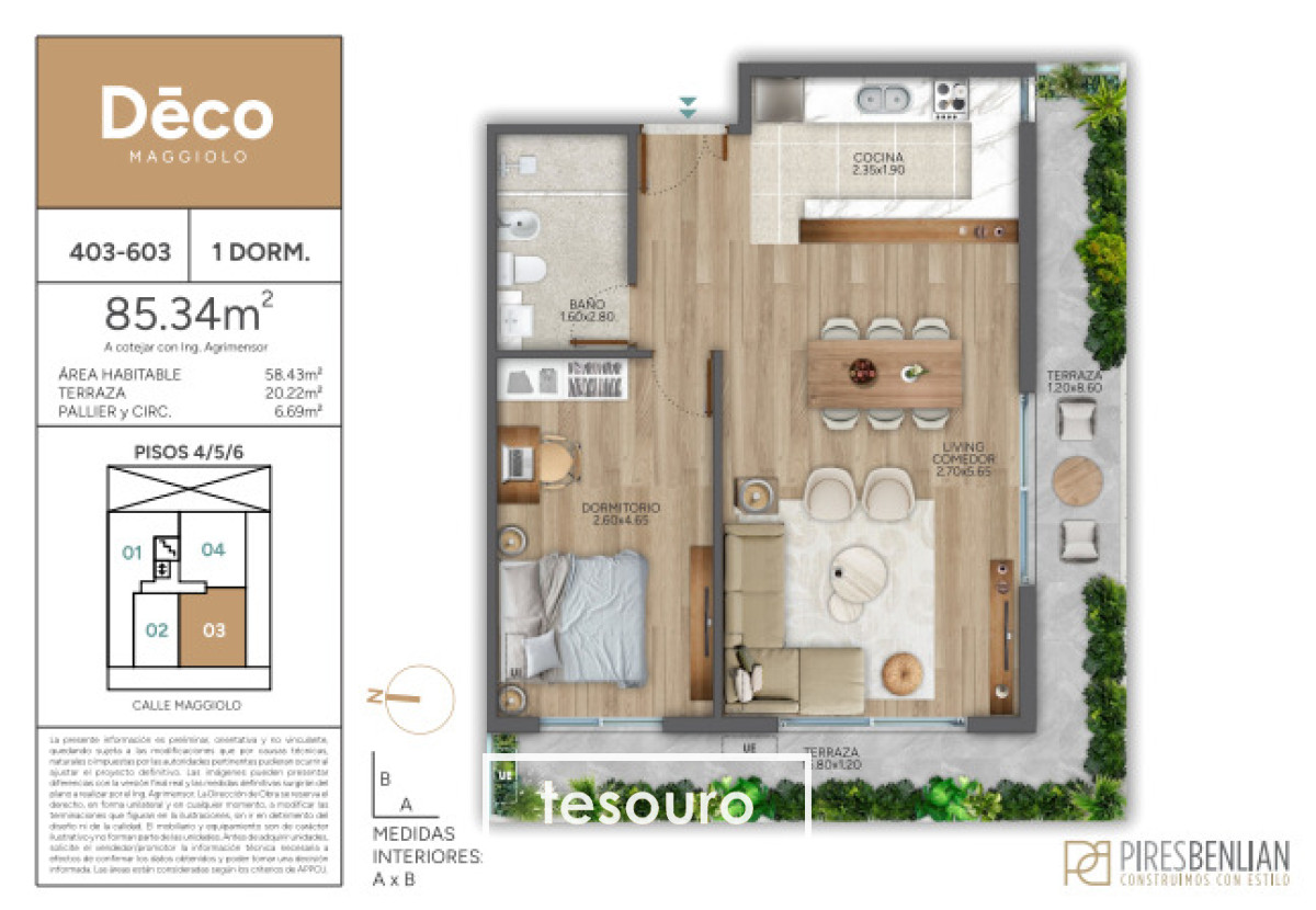 Apartamento ID.5321 - VENTA APARTAMENTO 1 DORMITORIO - PARQUE RODO