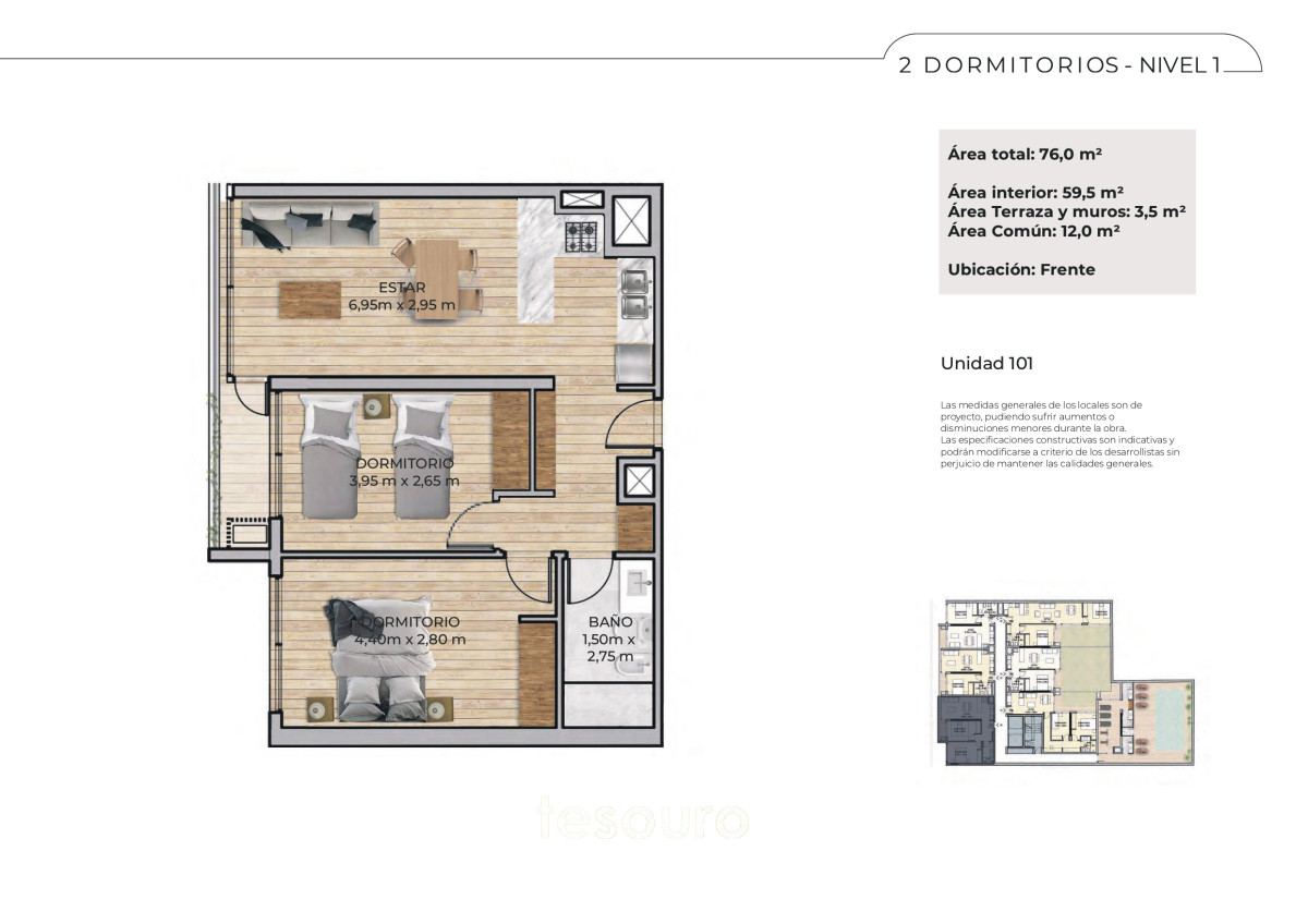 Apartamento ID.4899 - VENTA APARTAMENTO 2 DORMITORIOS - CENTRO