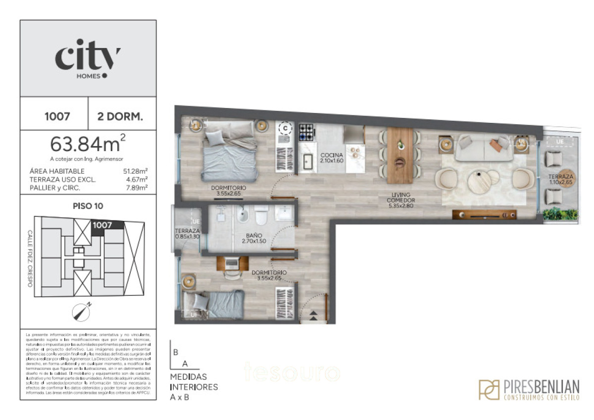 Apartamento ID.5668 - VENTA APARTAMENTO 2 DORMITORIOS - CORDÓN