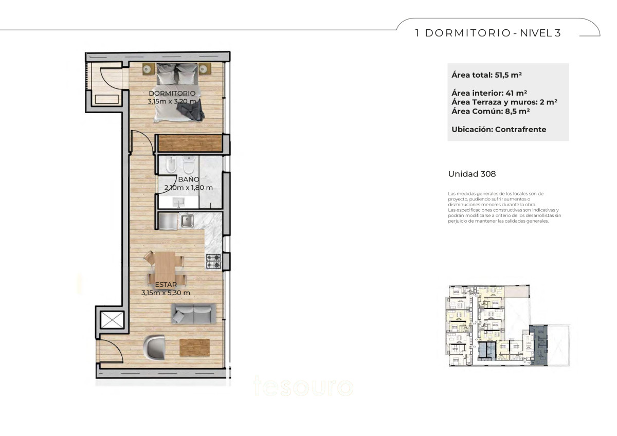 Apartamento ID.4914 - VENTA APARTAMENTO 1 DORMITORIO - CENTRO