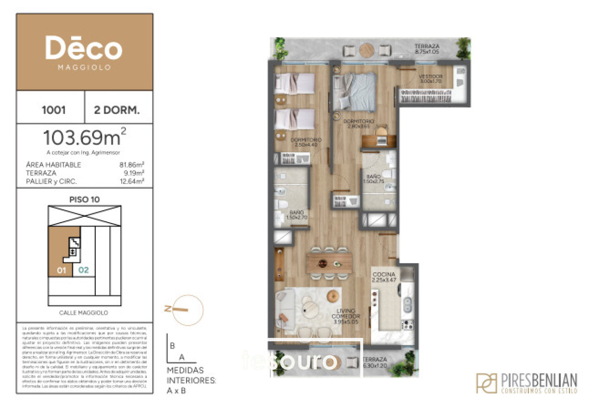 Apartamento ID.5330 - VENTA APARTAMENTO 2 DORMITORIOS - PARQUE RODO
