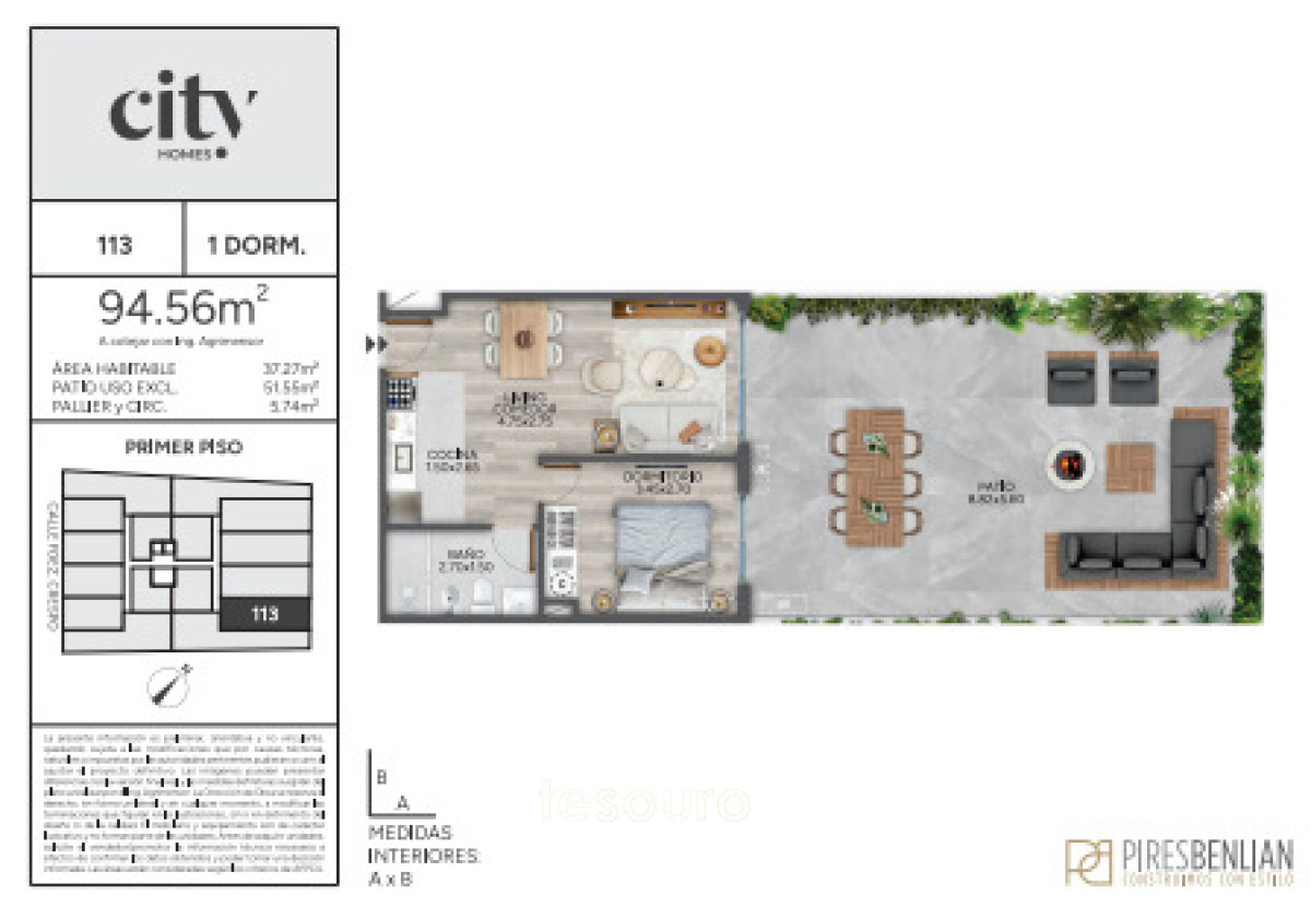 Apartamento ID.5531 - VENTA APARTAMENTO 1 DORMITORIO - CORDÓN