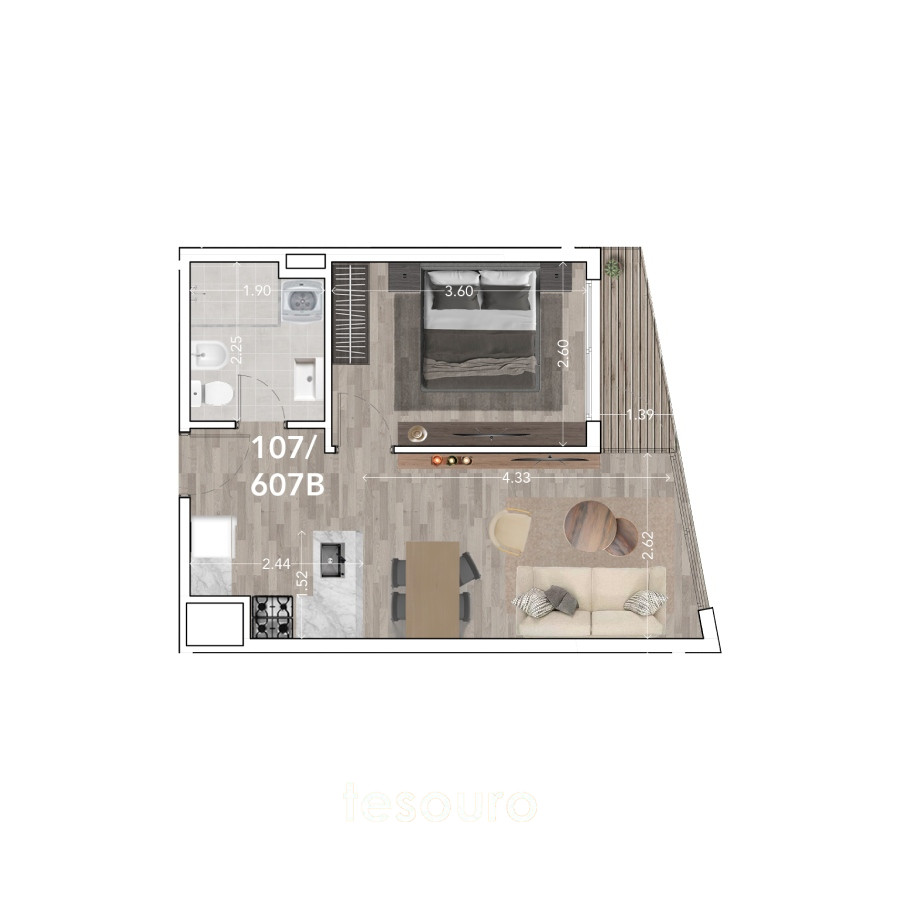 Apartamento ID.4033 - VENTA APARTAMENTO 1 DORMITORIO - LA BLANQUEADA