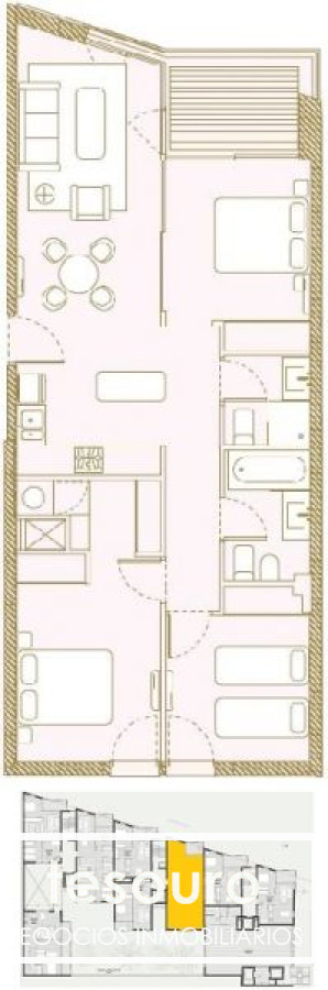 Apartamento ID.1091 - VENTA CON RENTA APARTAMENTO 3 DORMITORIOS - BARRIO SUR