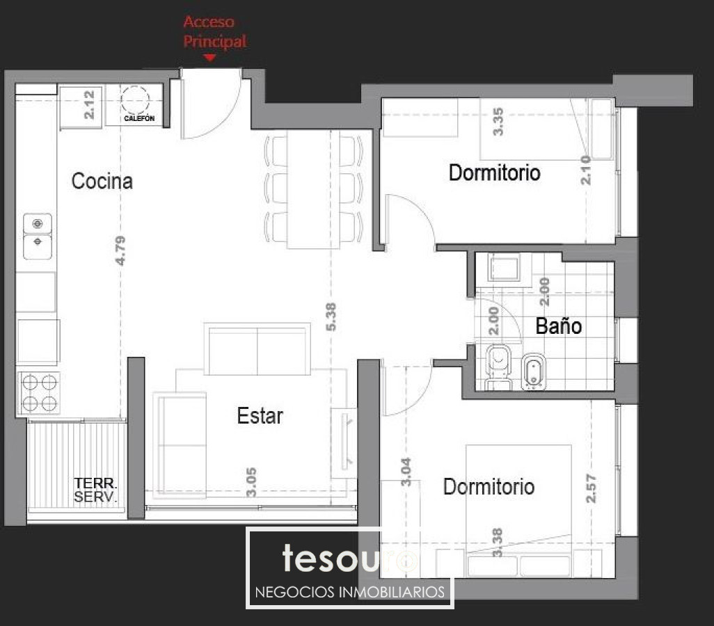 Apartamento ID.1915 - APARTAMENTO EN VENTA CON RENTA 2 DORMITORIOS - CORDON