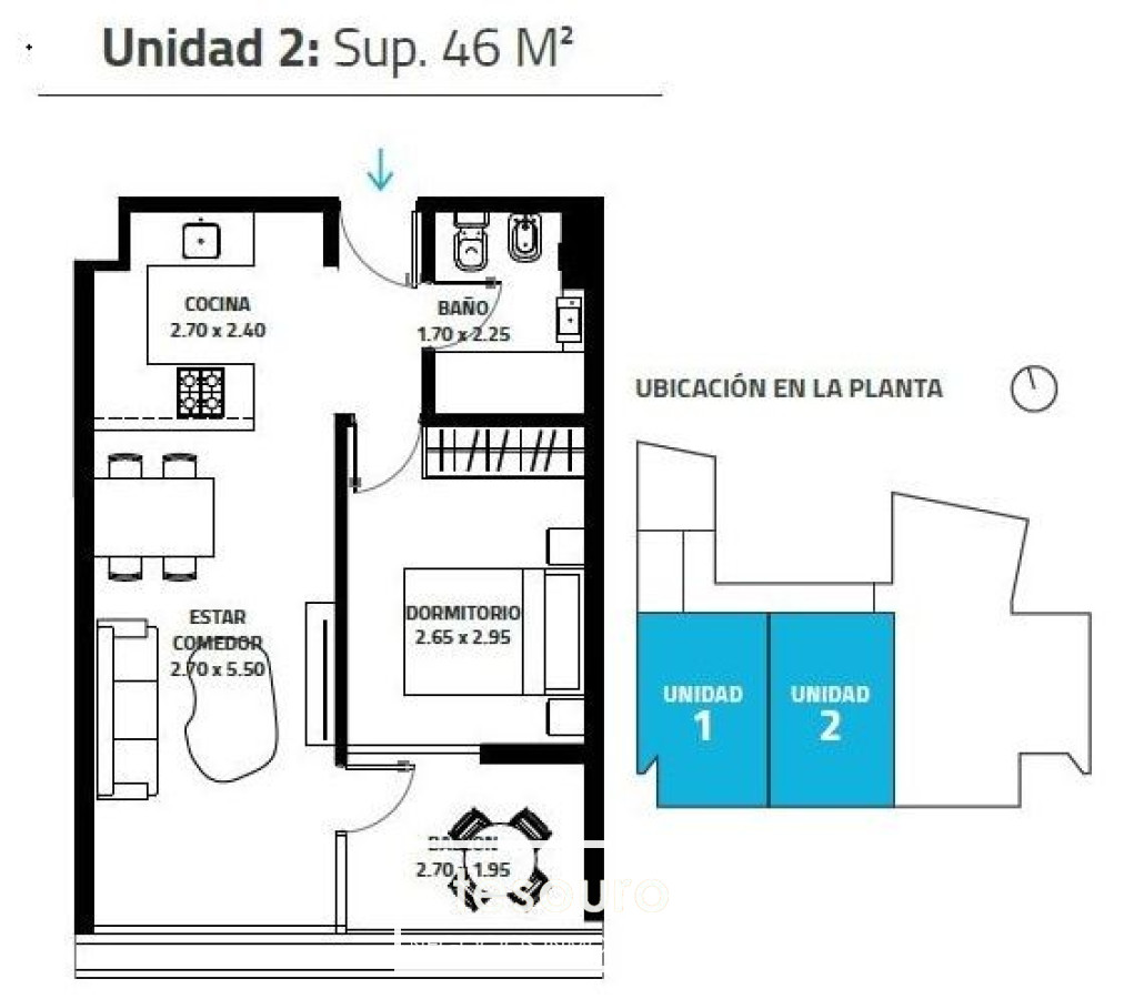 Apartamento ID.2028 - Alquiler Apartamento 1 Dormitorio en Punta Carretas 