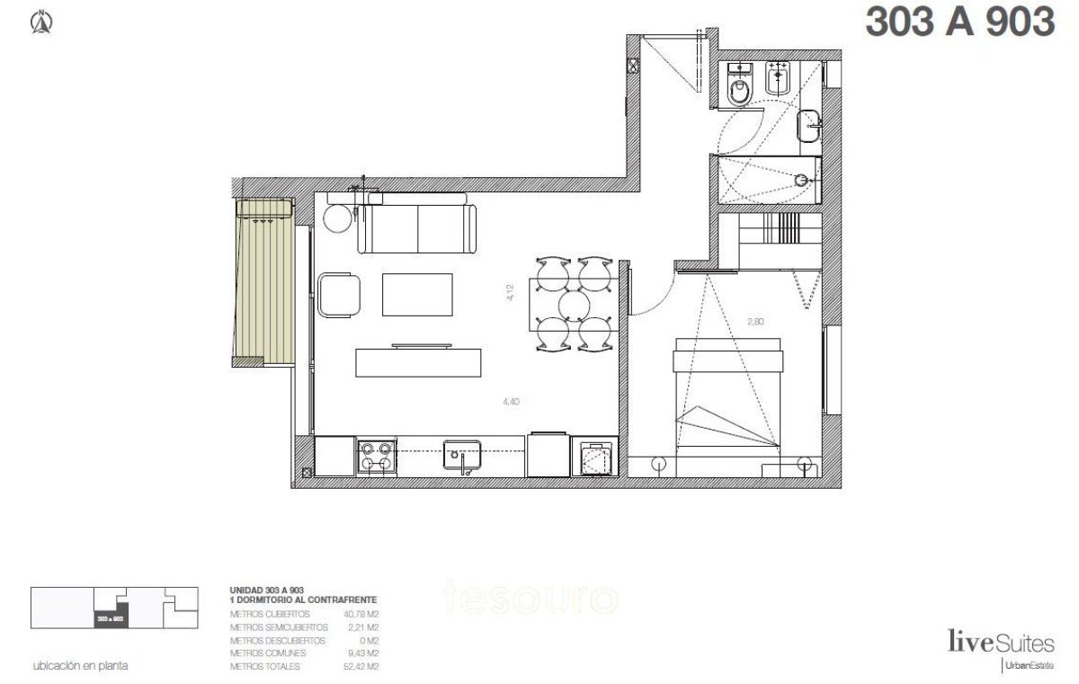 Apartamento ID.2059 - VENTA APARTAMENTO 1 DORMITORIO - BARRIO SUR 
